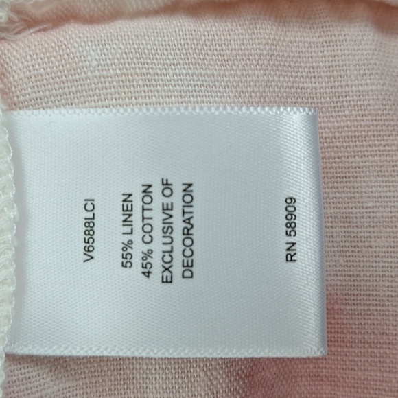 Chelsea & Violet NEW Linen Blend Coquette Pink Cottagecore Tiered Mini Skirt M - Picture 10 of 12